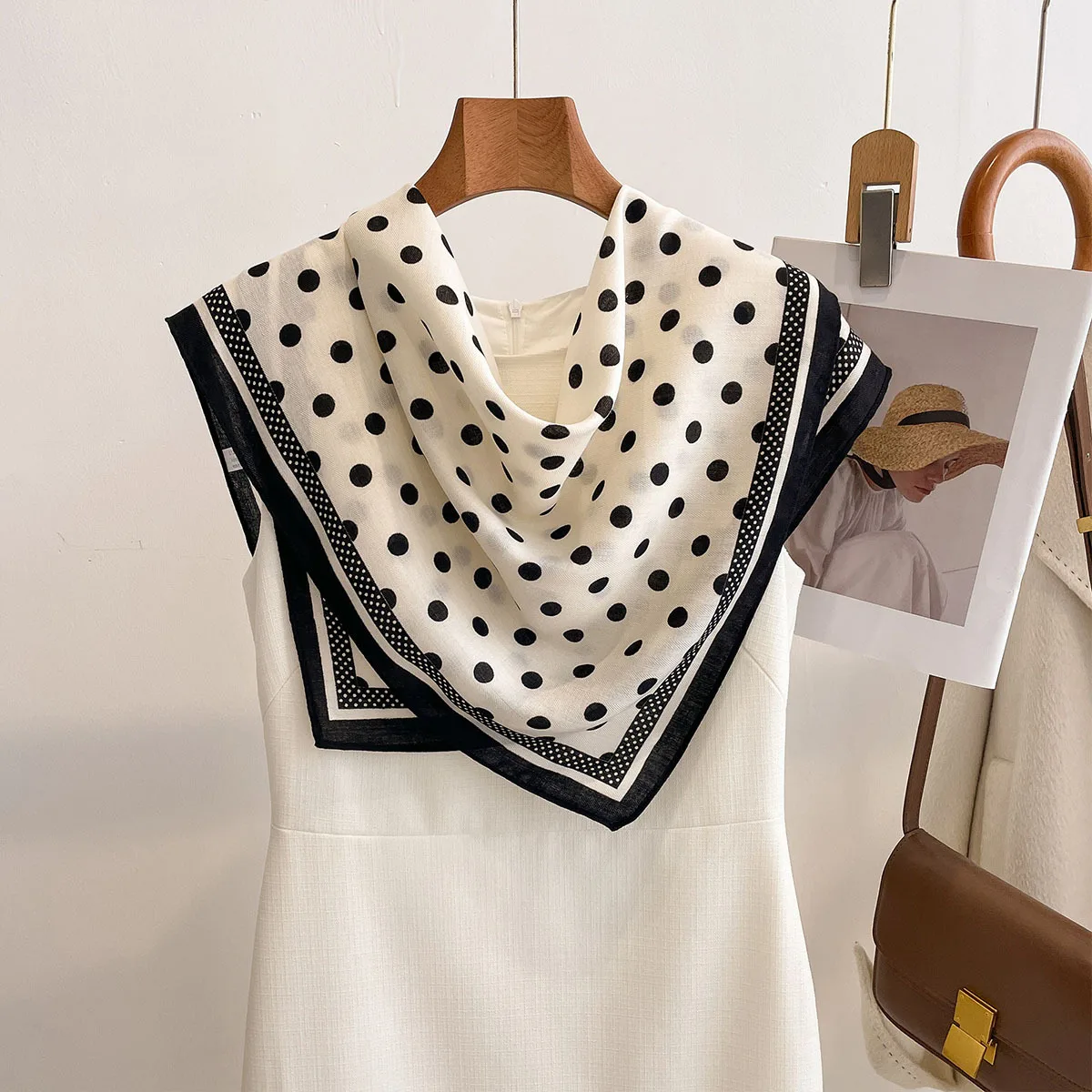 Luxury Polka Dot Printed Squar - đánh giá và giá Face Scarf Mask