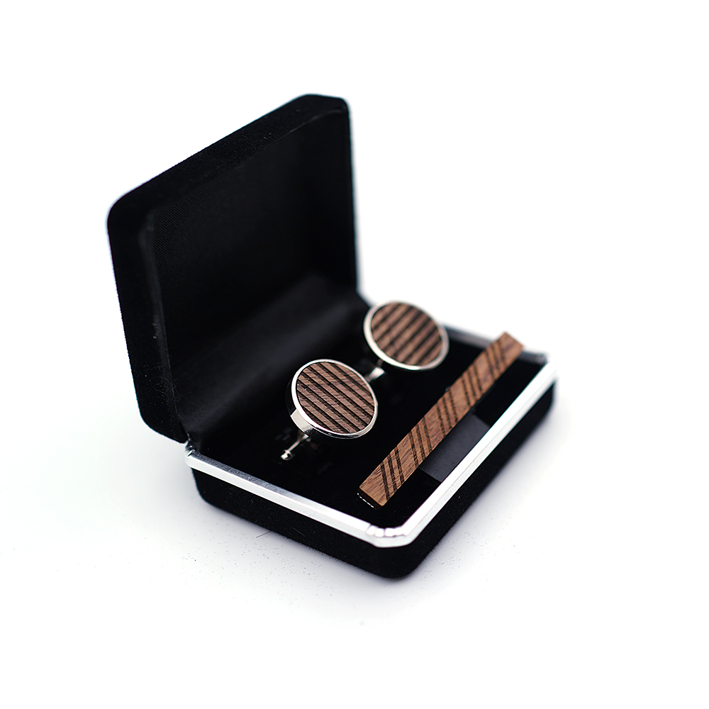 High Quality Wood Cuff links n - đánh giá và giá Tie Bar Set Gift
