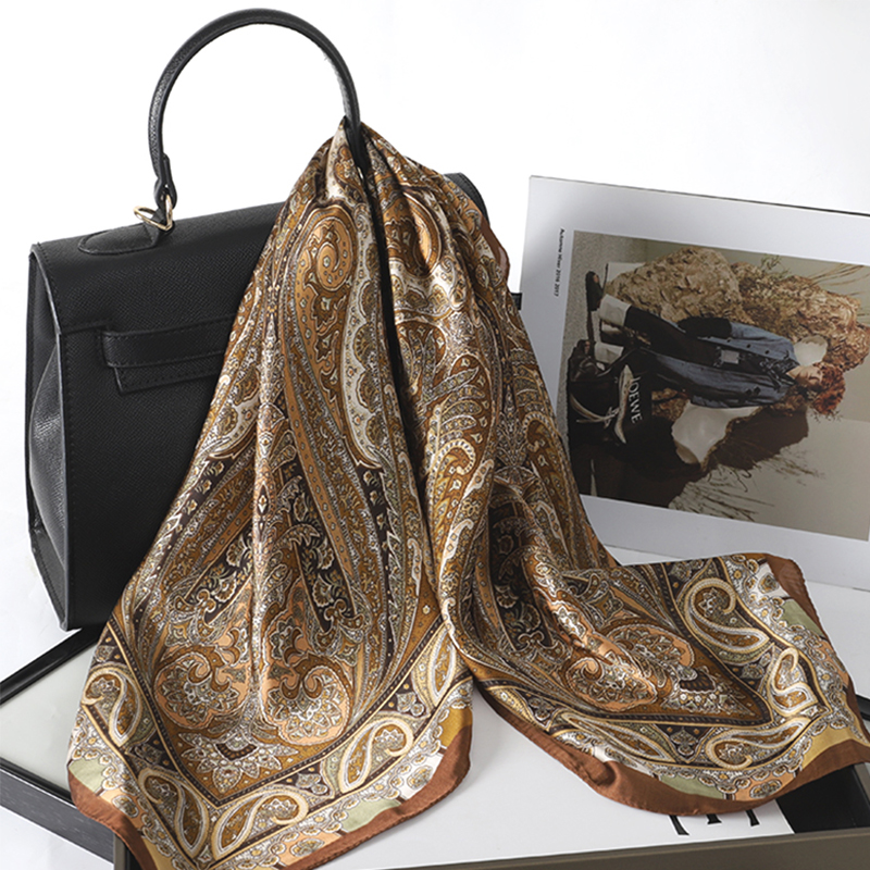Bohemian Style Print Luxury Br - đánh giá và giá Silk Neck Scarf
