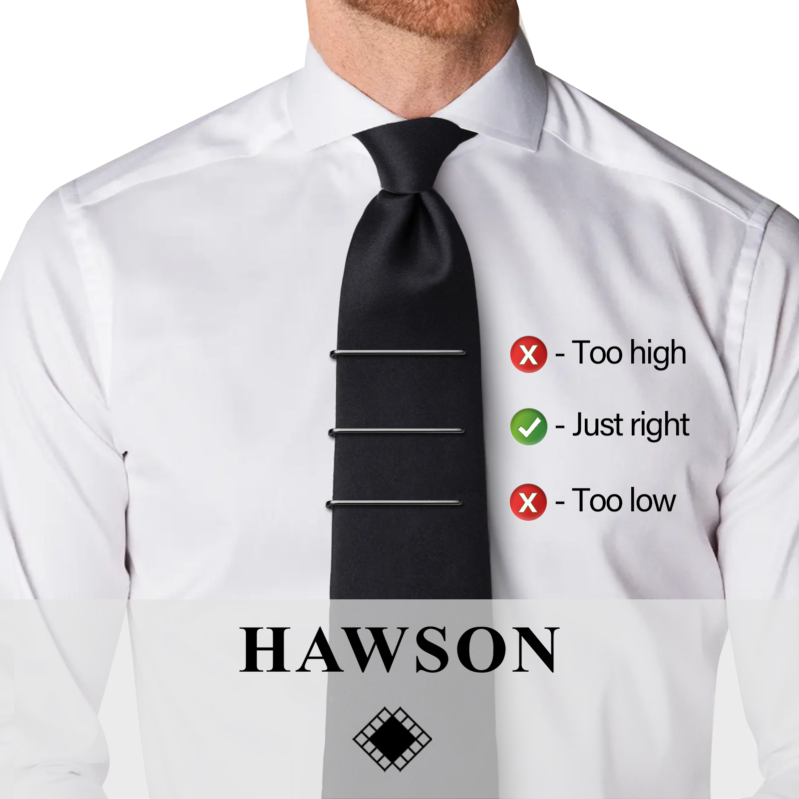 HAWSON Tie Clips for Men 4Pcs  - đánh giá và giá Tie Bar Set Gift