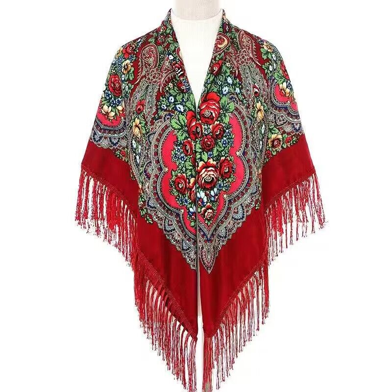 130*130cm Ethnic Printed Squar - đánh giá và giá Woven Scarf Blanket