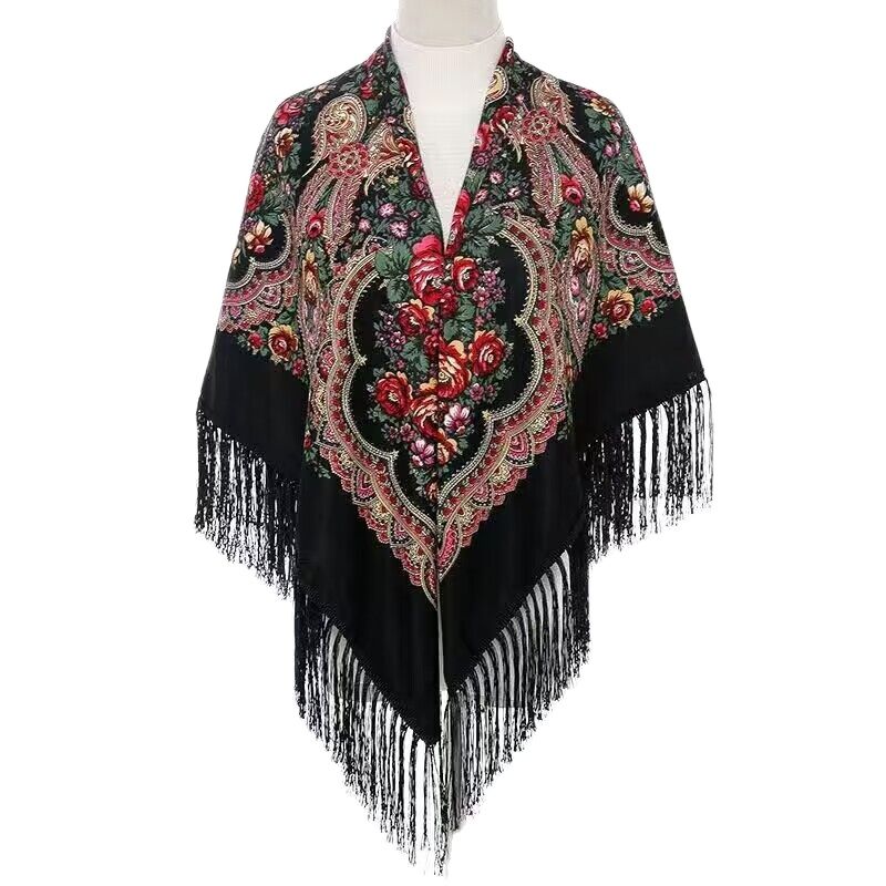 130*130cm Ethnic Printed Squar - đánh giá và giá Woven Scarf Blanket