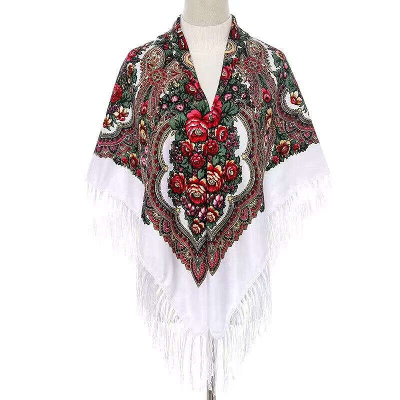 130*130cm Ethnic Printed Squar - đánh giá và giá Woven Scarf Blanket