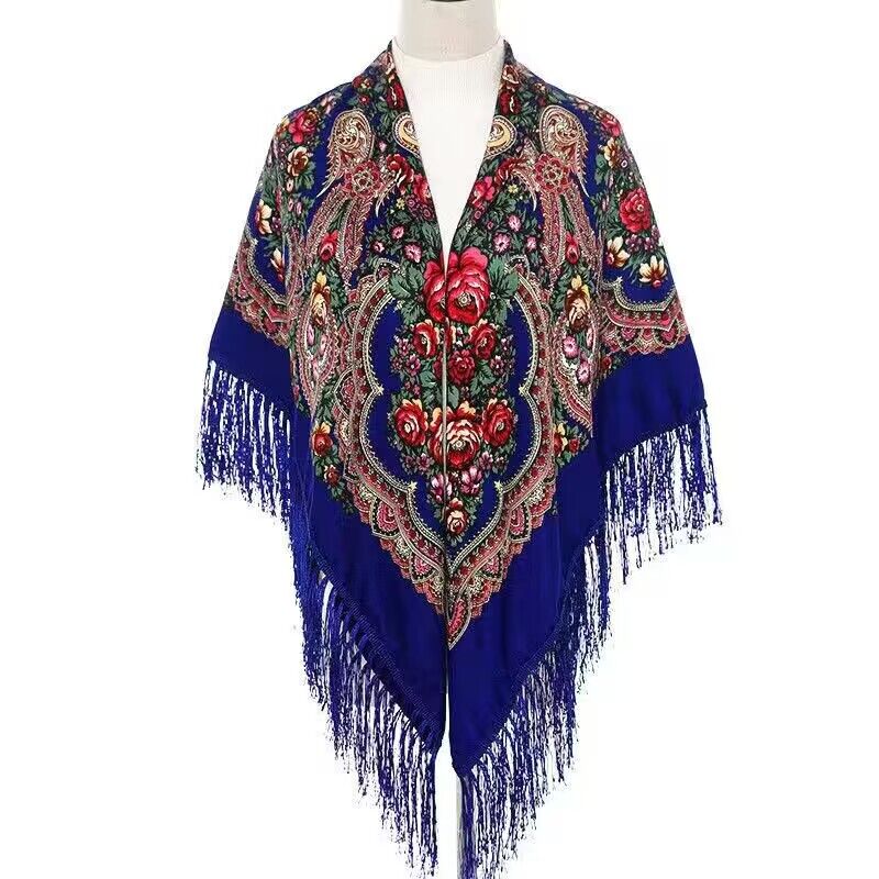 130*130cm Ethnic Printed Squar - đánh giá và giá Woven Scarf Blanket