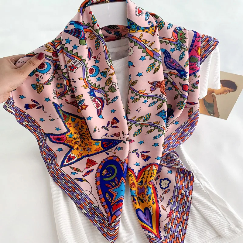 2024 90*90cm Square Scarf Twil - đánh giá và giá Bandana Cotton