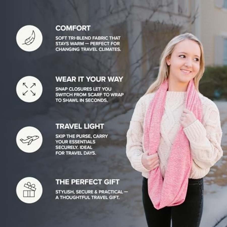 Infinity Travel Scarf Loop wit - đánh giá và giá Infinity Scarf Knit