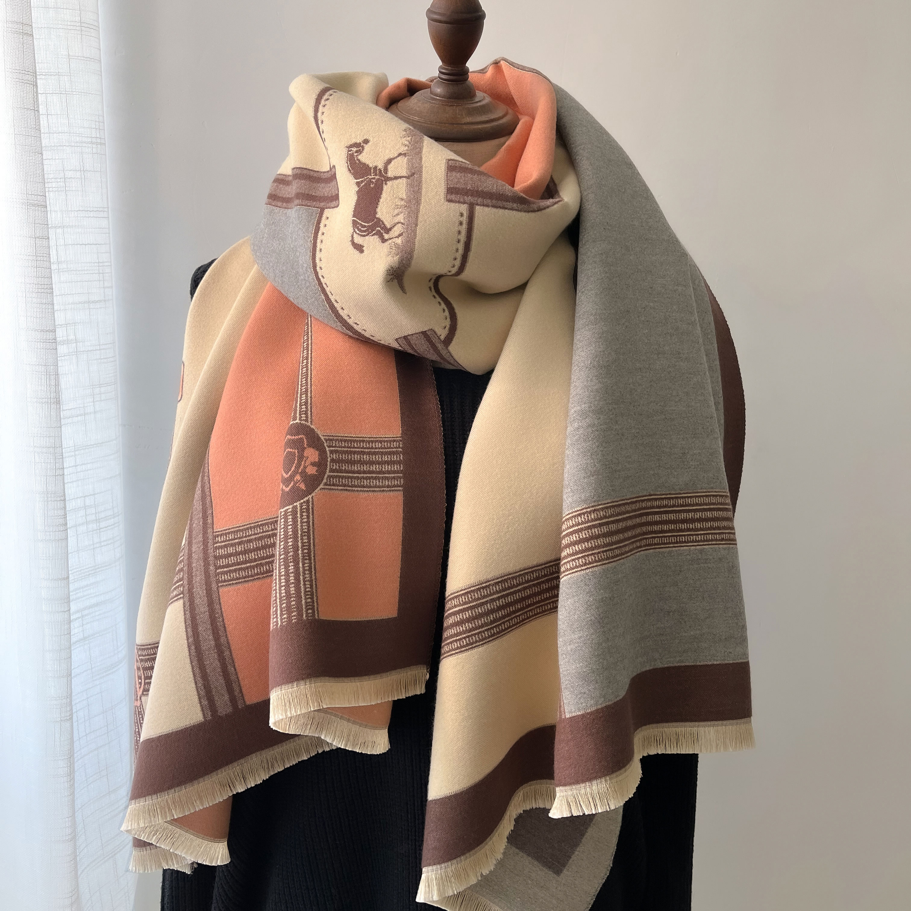 Winter Cashmere Scarf Women Lu - đánh giá và giá Woven Scarf Blanket