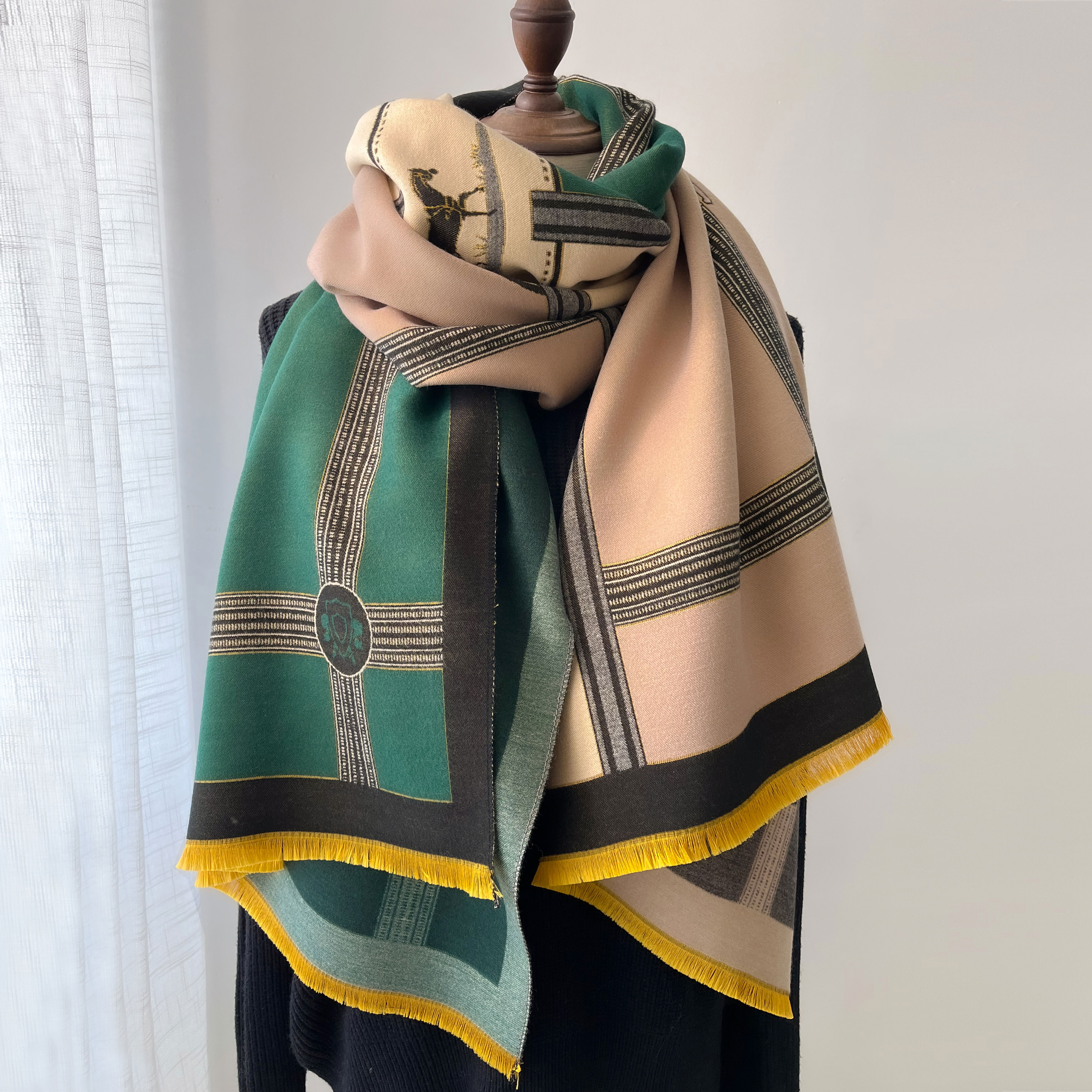 Winter Cashmere Scarf Women Lu - đánh giá và giá Woven Scarf Blanket