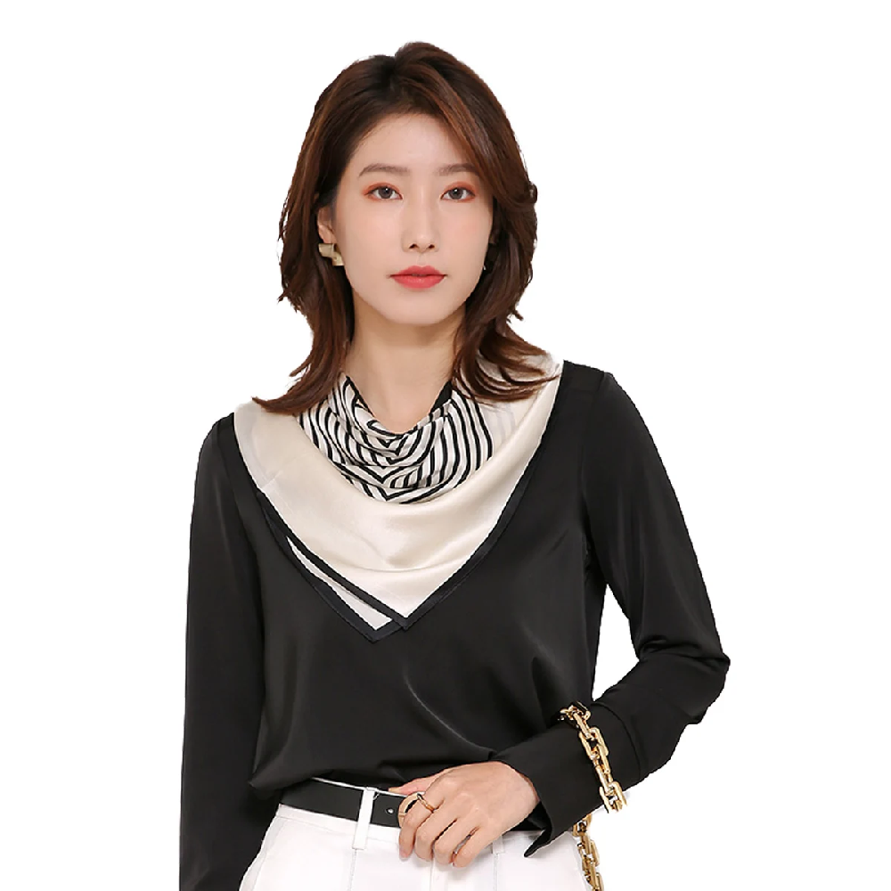 Vintage 100% Silk Scarf Women  - đánh giá và giá Silk Tie Striped