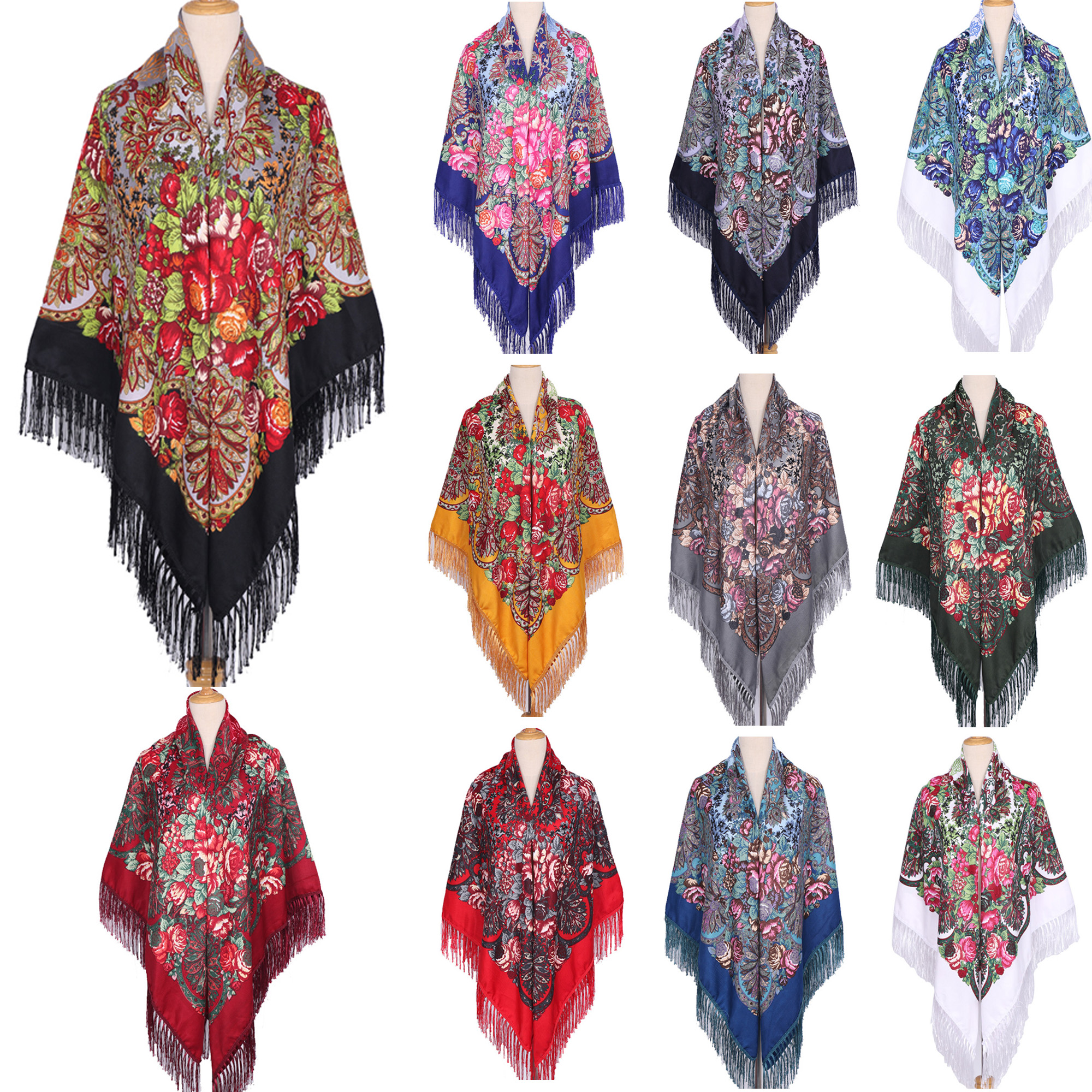 160*160cm Ethnic Large Square  - đánh giá và giá Woven Scarf Blanket