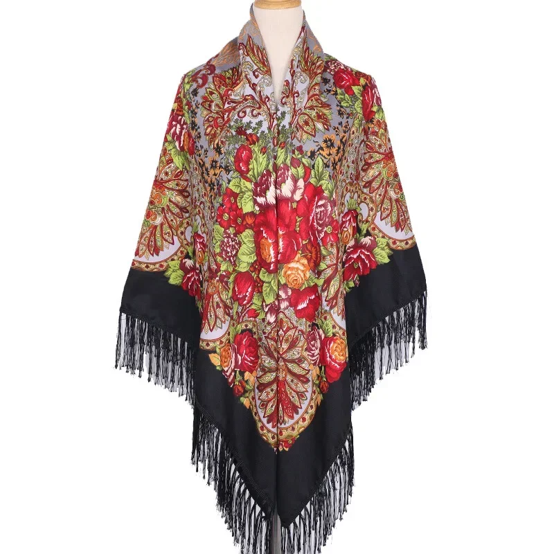 160*160cm Ethnic Large Square  - đánh giá và giá Woven Scarf Blanket