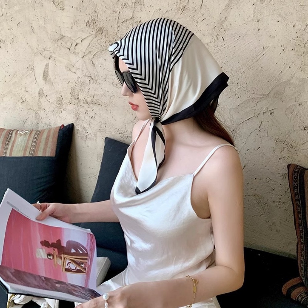 Fashion Satin Square Scarf for - đánh giá và giá Ascot Neck Scarf