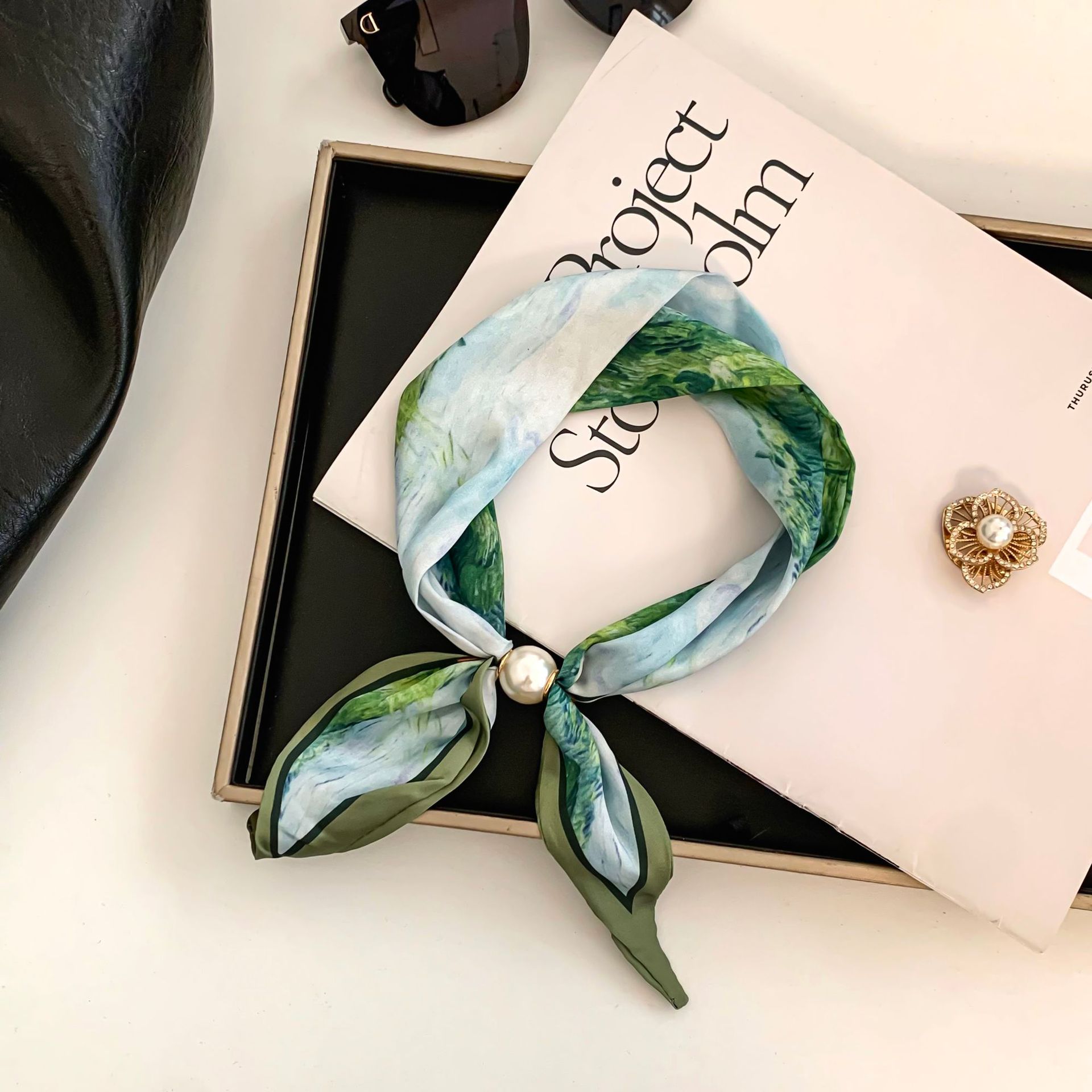 Cashew Flower Silk Scarf Effor - đánh giá và giá Silk Neck Scarf