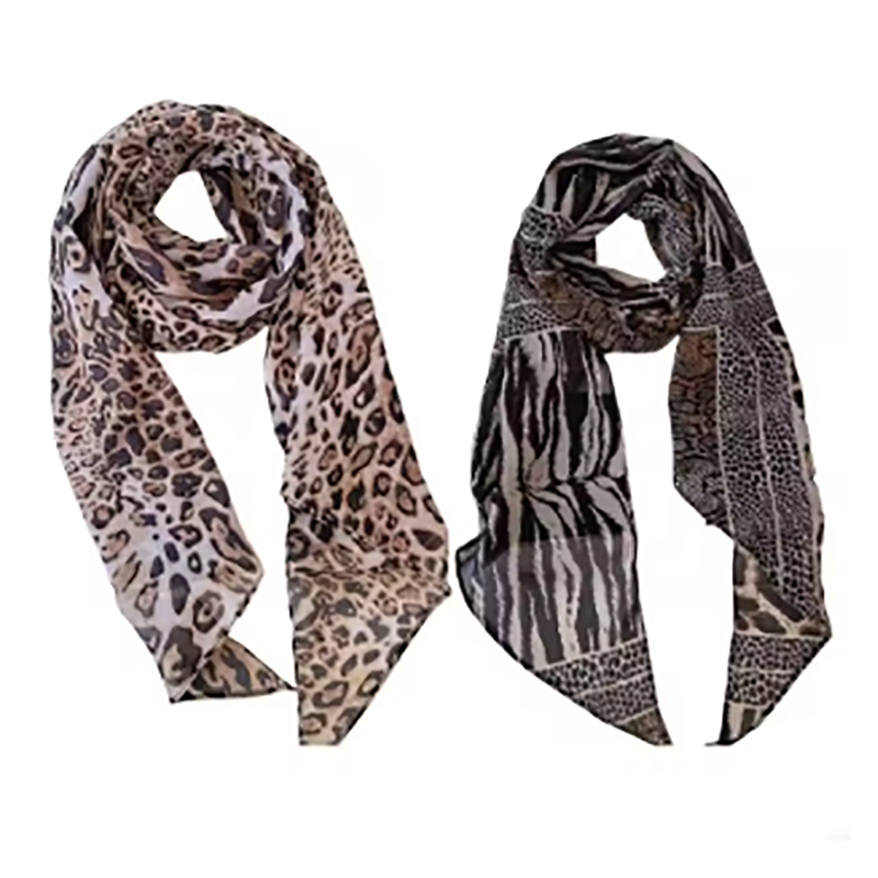 Leopard Small Long Silk Scarf  - đánh giá và giá Silk Tie Striped