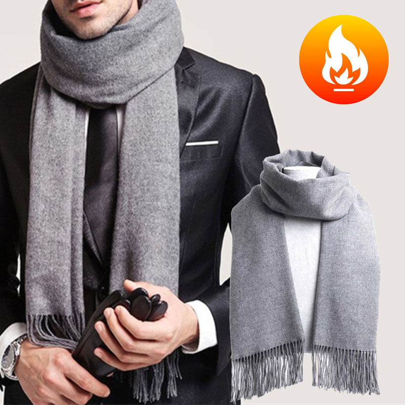Autumn And Winter Solid Color  - đánh giá và giá Muffler Men Wool
