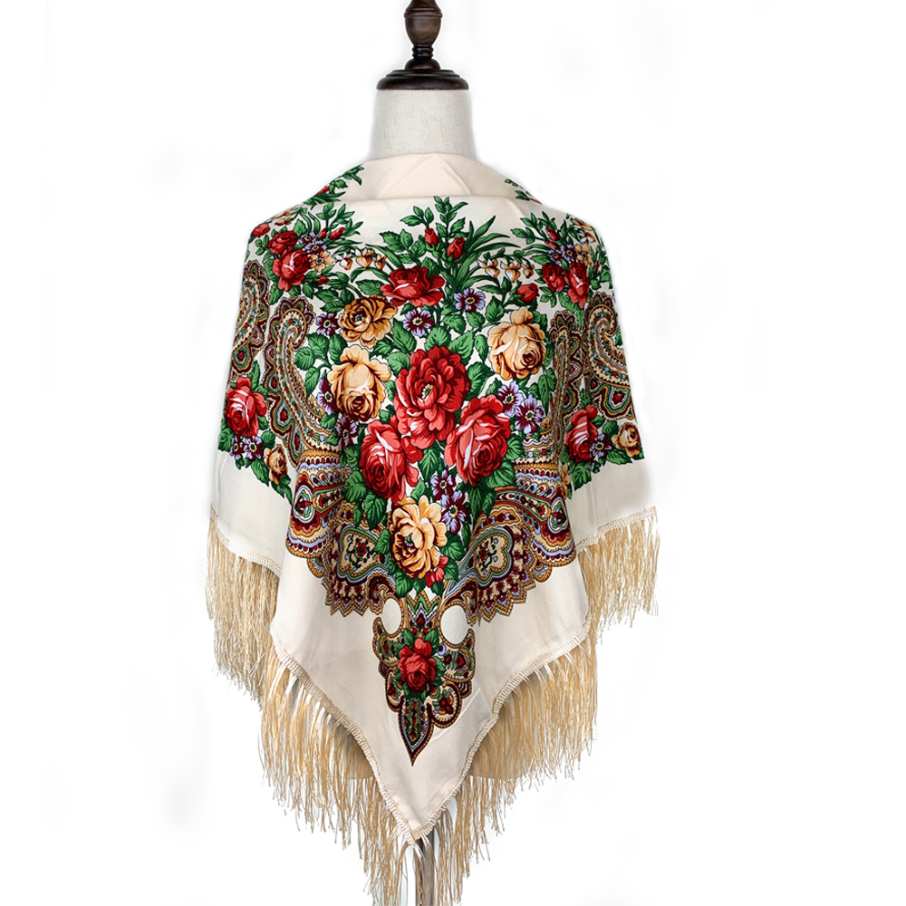 115*115cm Luxury Floral Print  - đánh giá và giá Bandana Cotton
