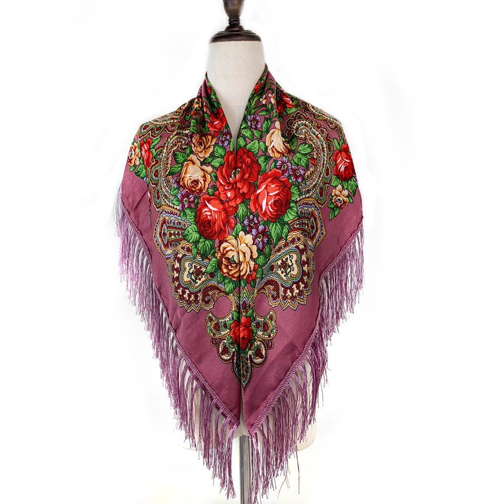 115*115cm Luxury Floral Print  - đánh giá và giá Bandana Cotton