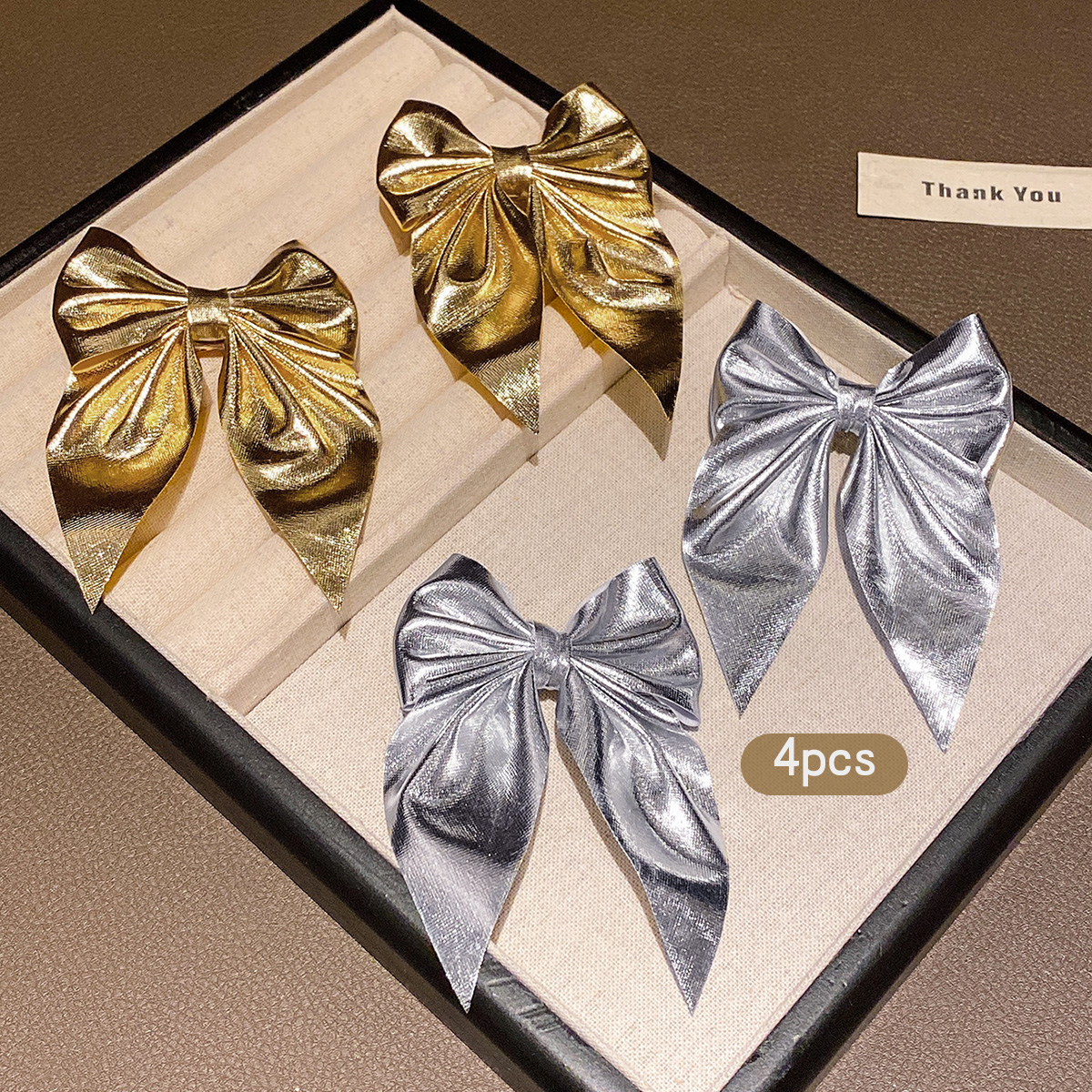 4 fashionable bow hair clips i - đánh giá và giá Tie Clip Silver
