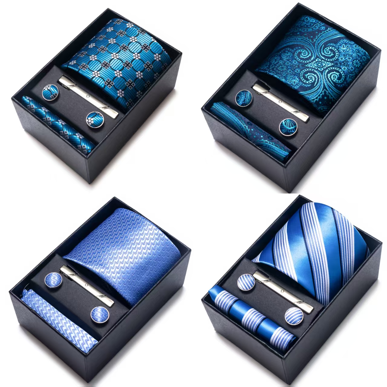 Bright Color Paisley Men's Tie - đánh giá và giá Pocket Square Set