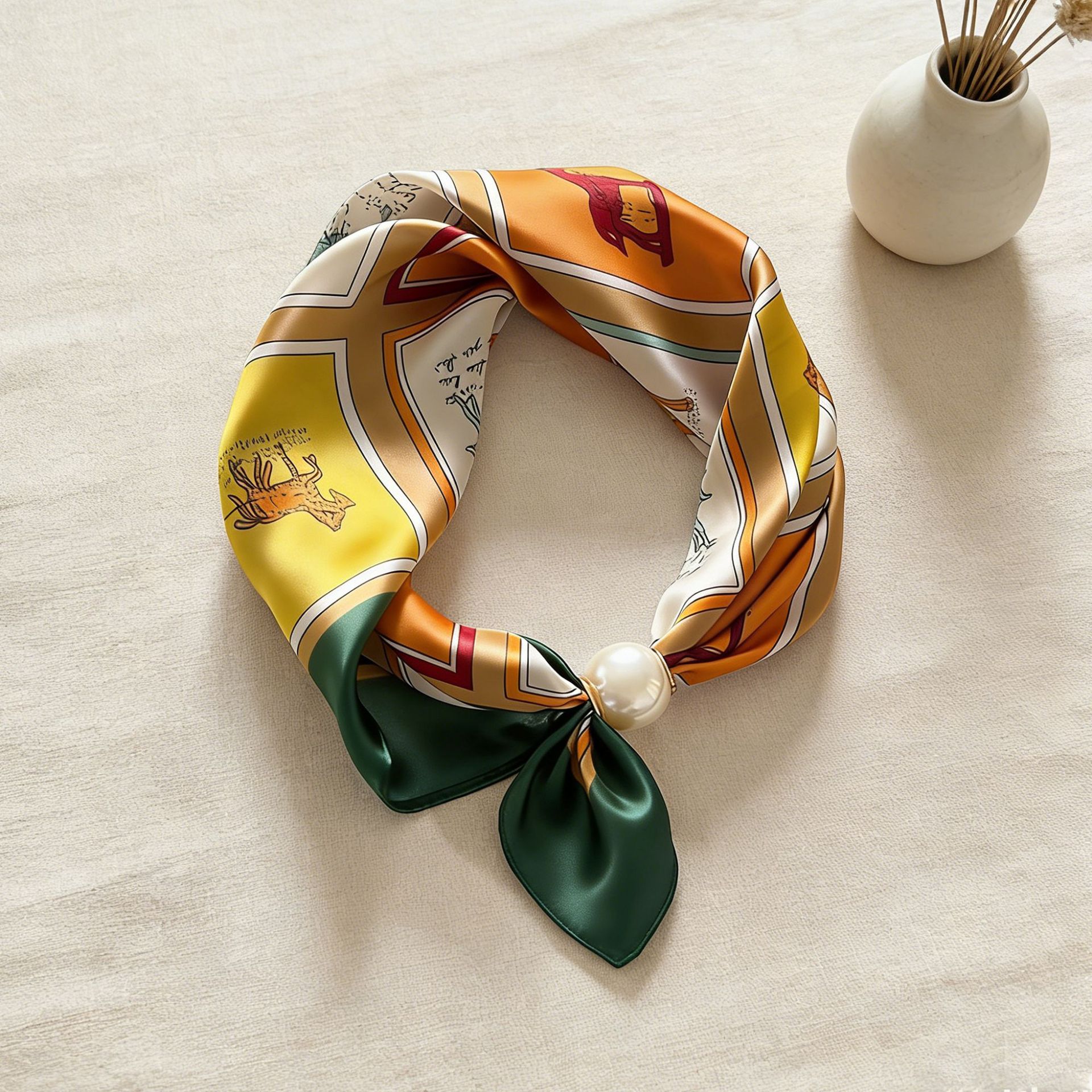Scarf Chain Silk Lazy Magnetic - đánh giá và giá Silk Neck Scarf