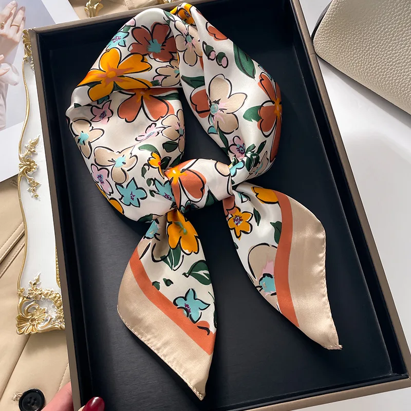 Luxury Square Scarf For Women  - đánh giá và giá Silk Neck Scarf