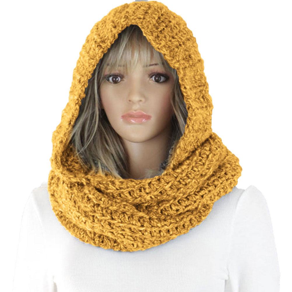 Knitted Hooded Scarf Winter Wo - đánh giá và giá Infinity Scarf Knit