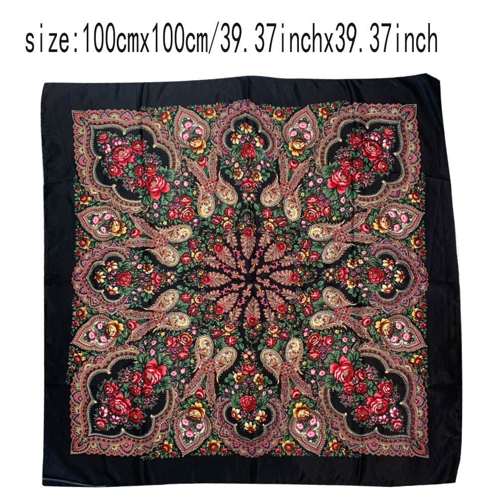 100*100cm Russian Square Scarf - đánh giá và giá Bandana Cotton