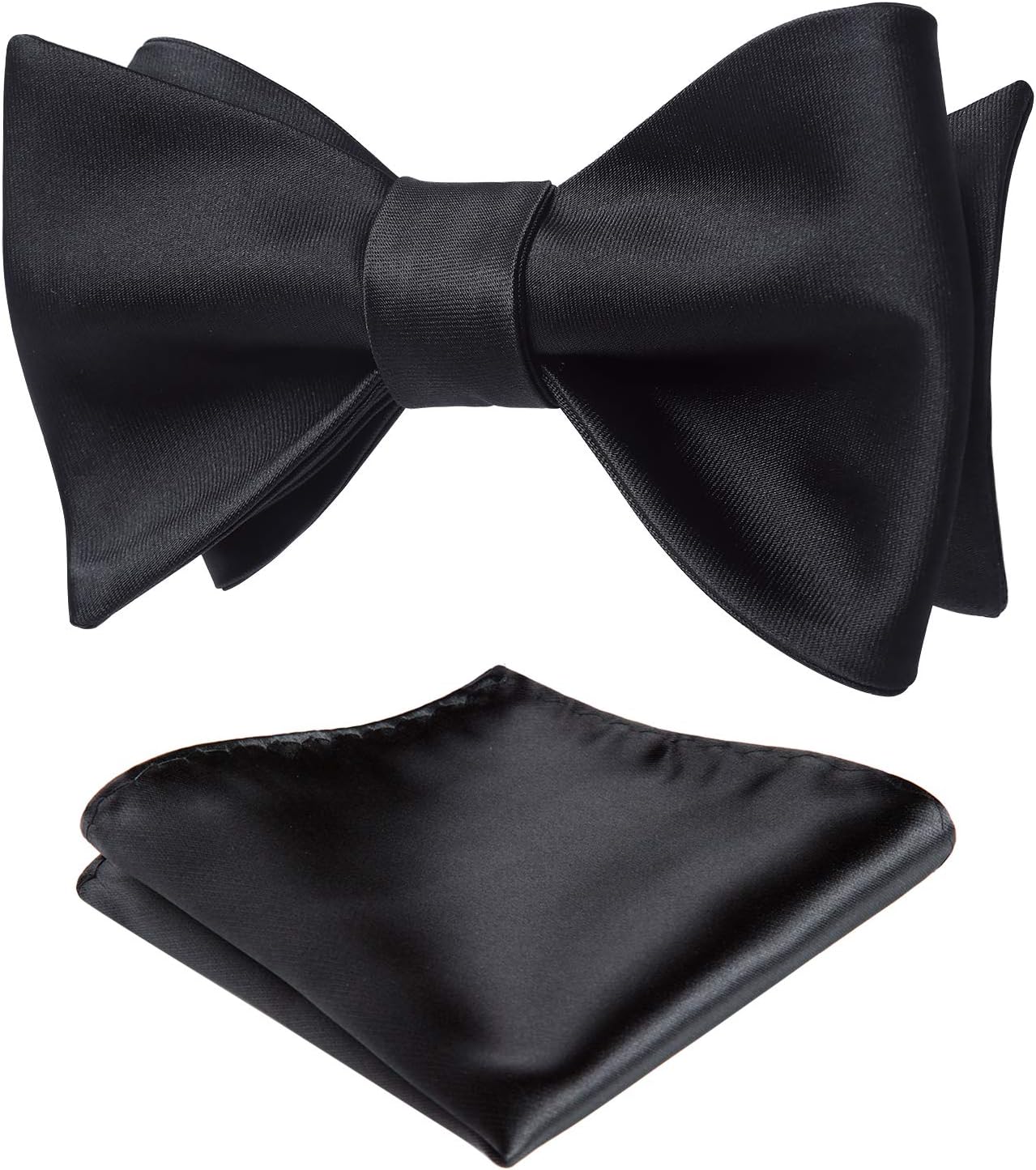 Solid Color Self Tie Bow Tie & - đánh giá và giá Pocket Square Set