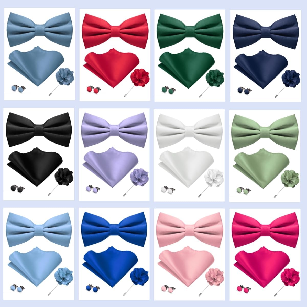 Pre-tied Bow Tie and Pocket Sq - đánh giá và giá Bow Tie Pre Tied