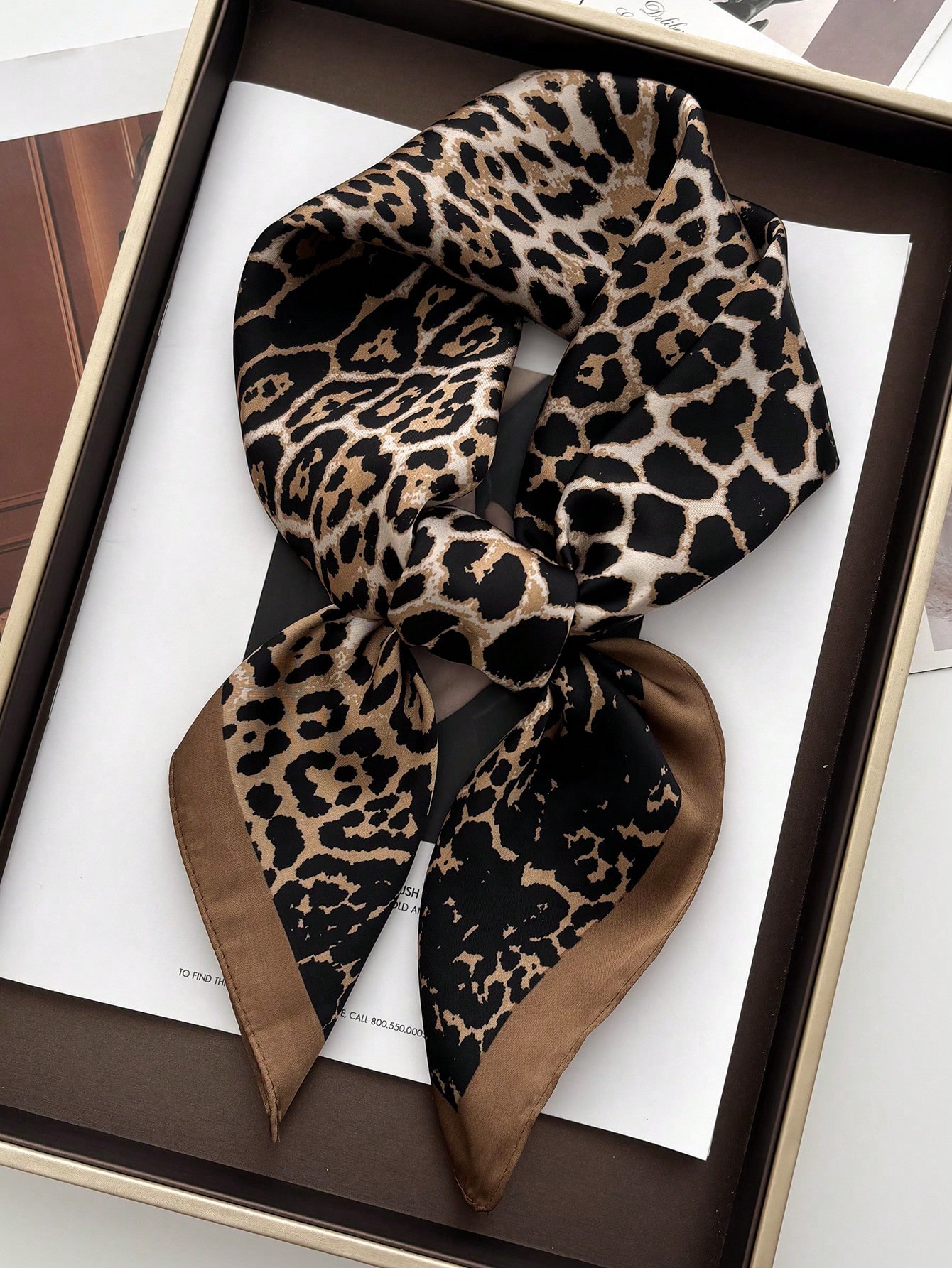1pc Luxury Brand Leopard Print - đánh giá và giá Bandana Cotton