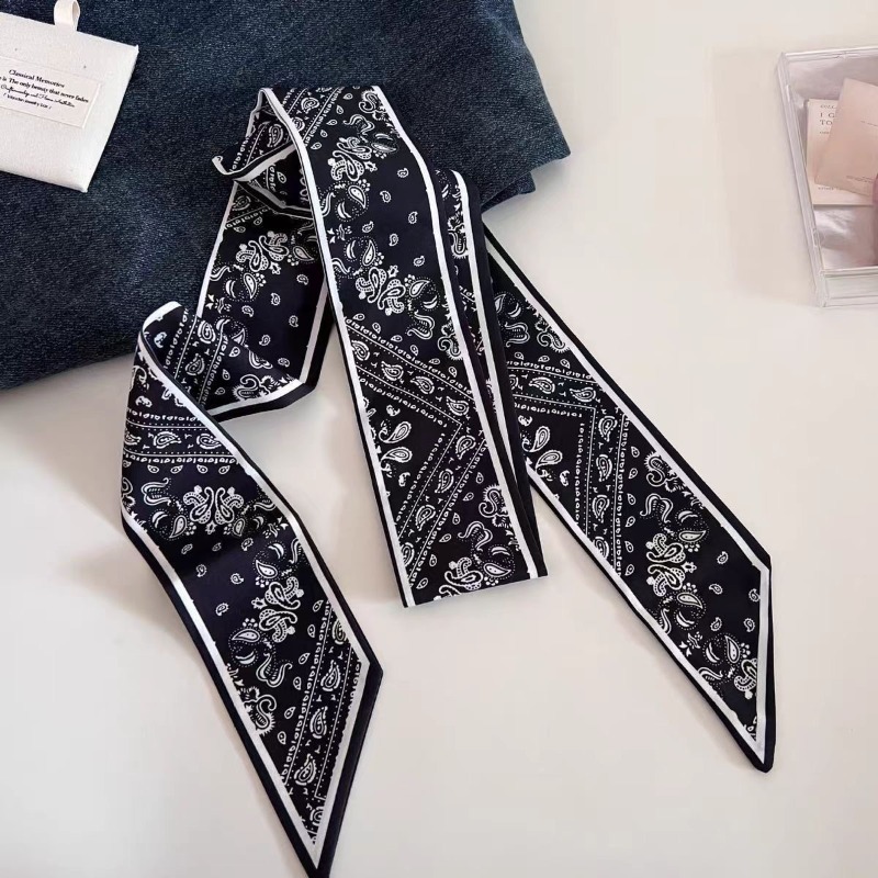 Black White Double Sided Paisl - đánh giá và giá Ascot Neck Scarf