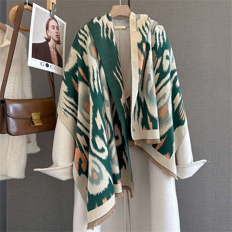 2025 Brand Warm Cashmere Ponch - đánh giá và giá Woven Scarf Blanket