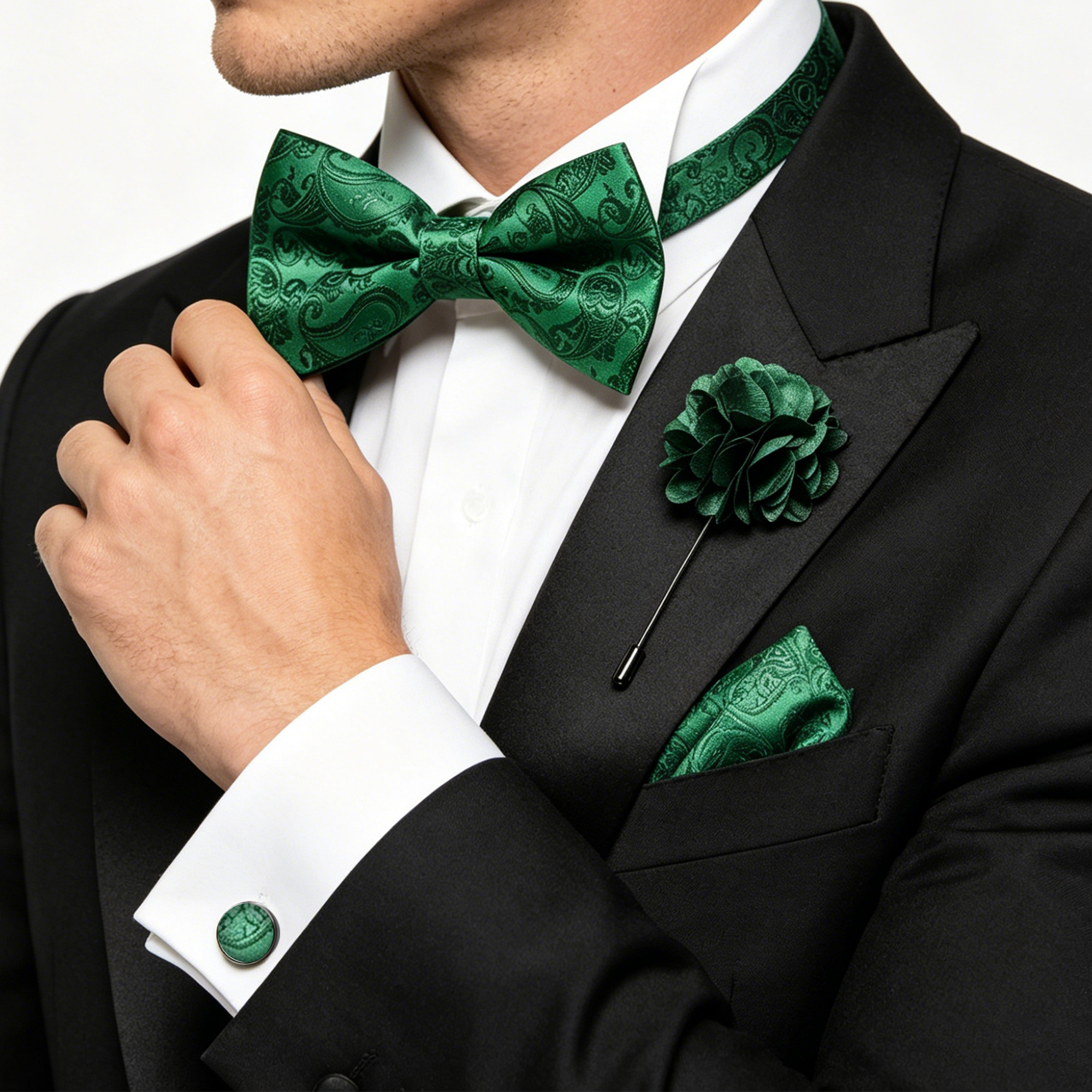 36pcs Black Silk Jacquard Pais - đánh giá và giá Bow Tie Pre Tied