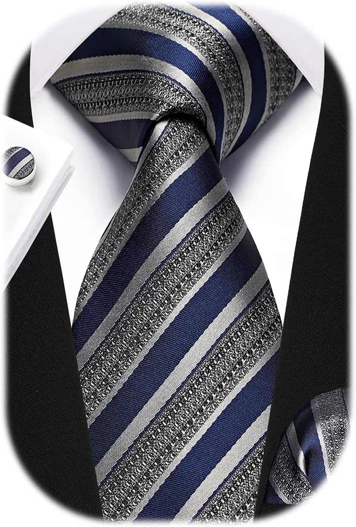 Men's Stripe Tie & Pocket Squa - đánh giá và giá Pocket Square Set