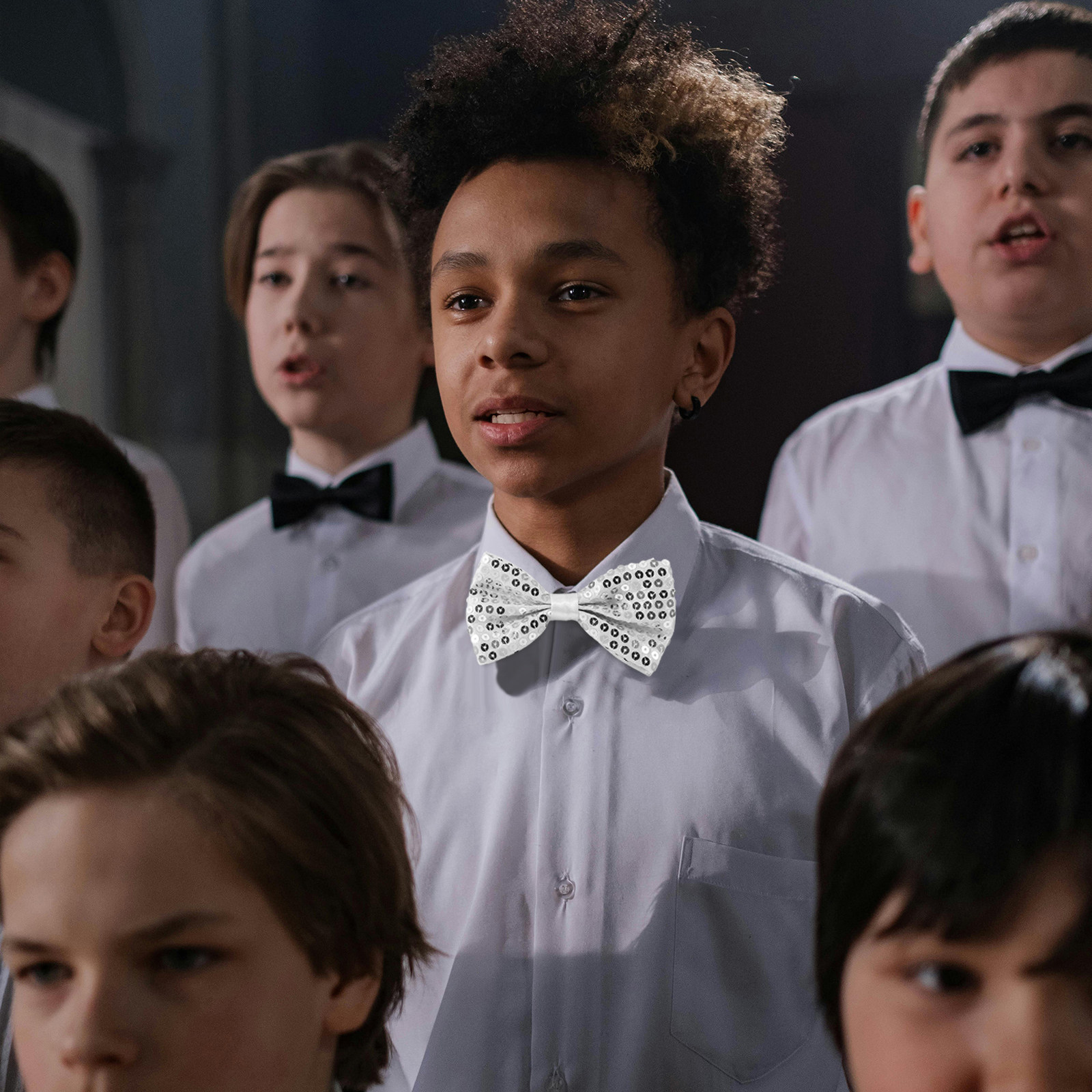 5Pcs Sequin Bow Ties for Kids  - đánh giá và giá Bow Tie Pre Tied