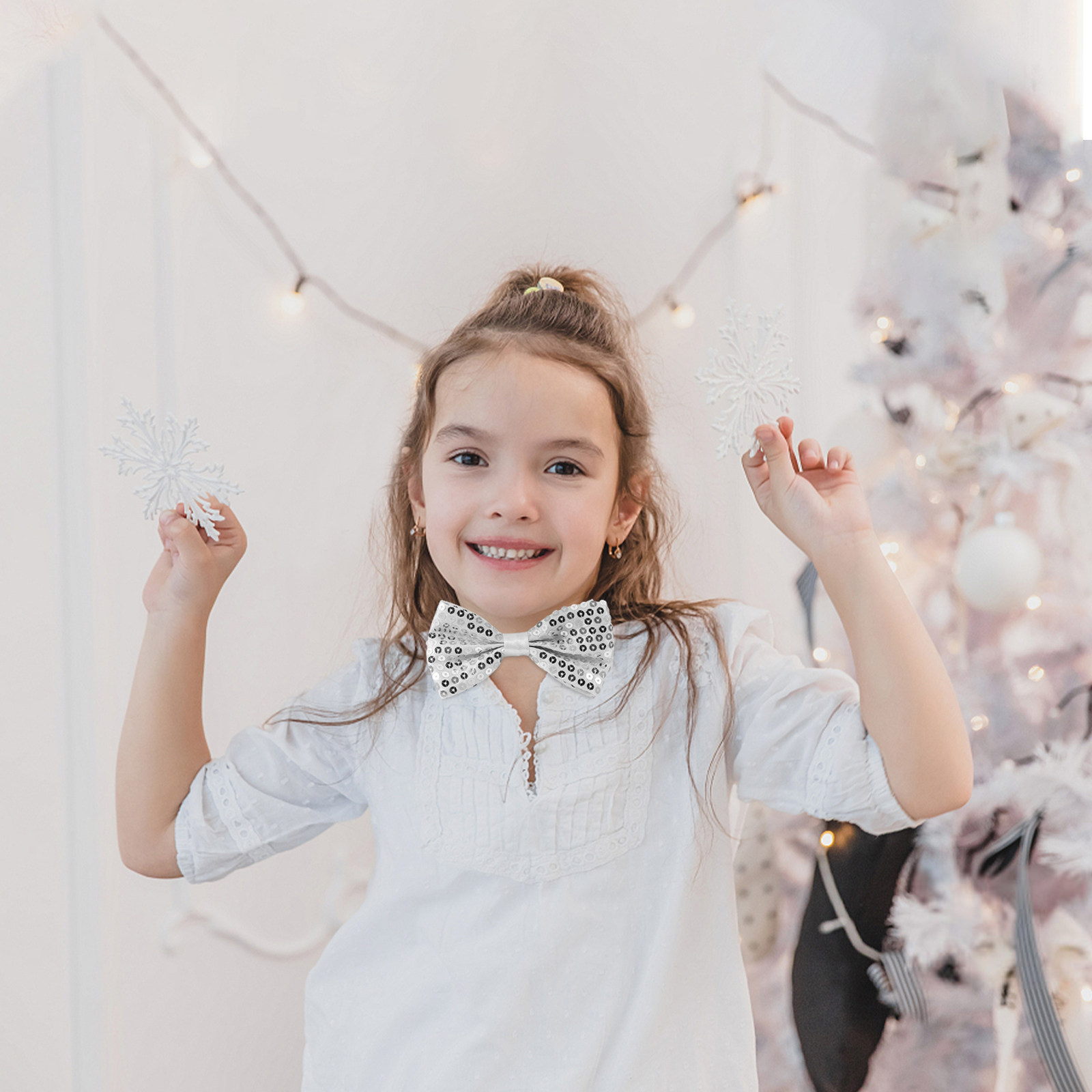 5Pcs Sequin Bow Ties for Kids  - đánh giá và giá Bow Tie Pre Tied