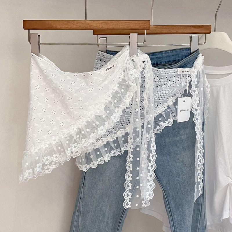 Retro  Lace Triangle Headscarf - đánh giá và giá Bandana Cotton