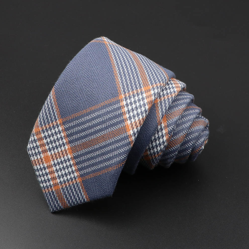 Classic Black Grey Plaid Cotto - đánh giá và giá Skinny Tie Men