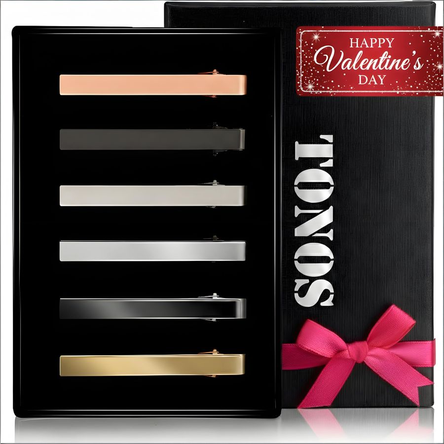 Clips for Men, 6 PACK Tie Clip - đánh giá và giá Tie Bar Set Gift