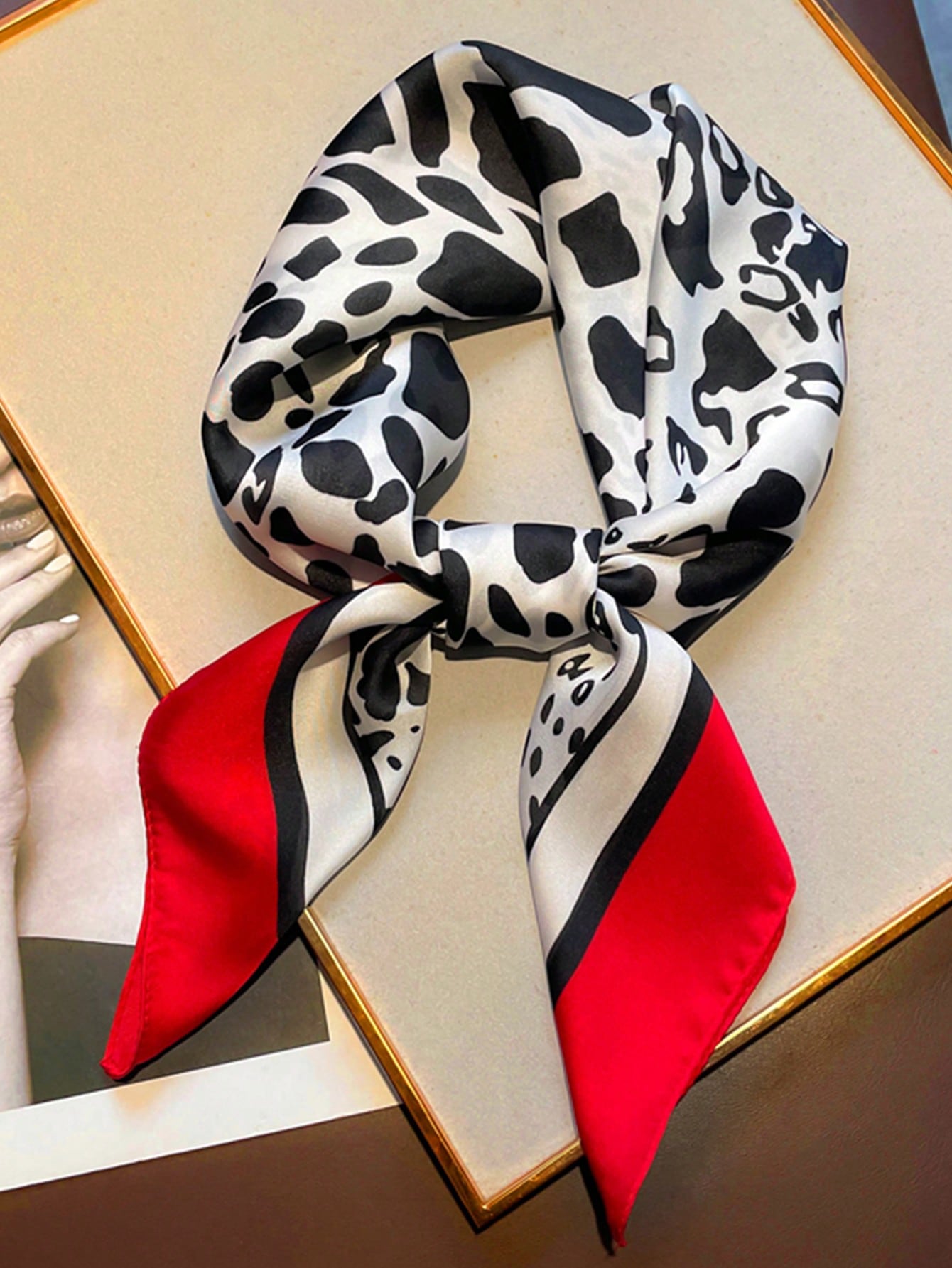 1pc Faux Silk Retro Leopard Pr - đánh giá và giá Bandana Cotton