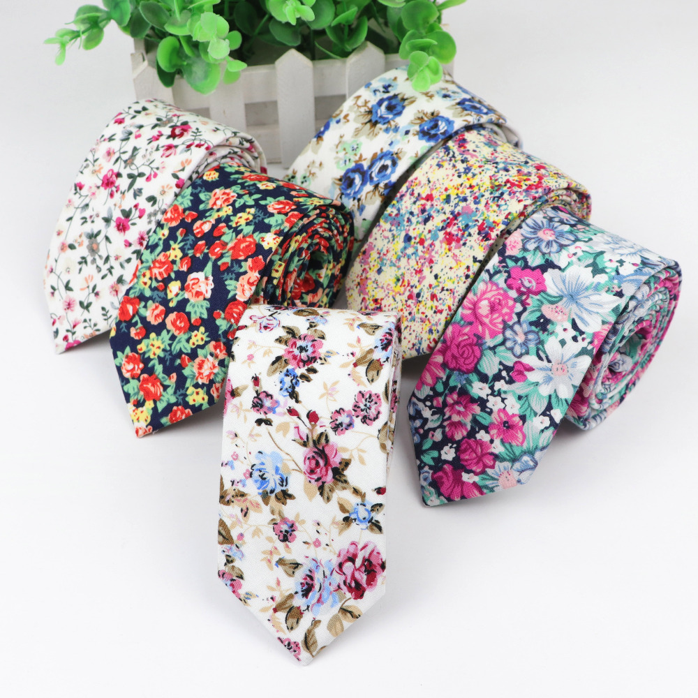 Cotton Flower Tie Men's Colour - đánh giá và giá Skinny Tie Men