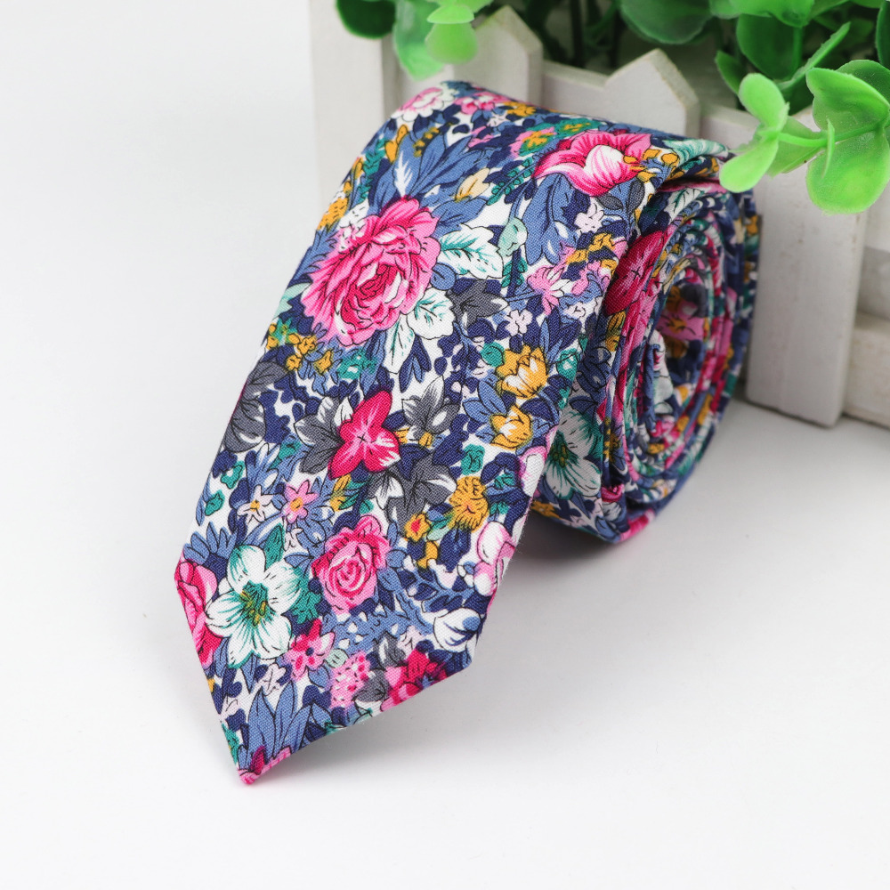 Cotton Flower Tie Men's Colour - đánh giá và giá Skinny Tie Men