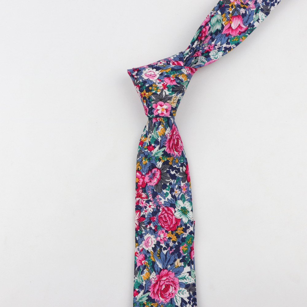 Cotton Flower Tie Men's Colour - đánh giá và giá Skinny Tie Men