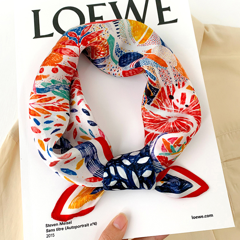 53cm Square Silk Scarf Women N - đánh giá và giá Silk Neck Scarf
