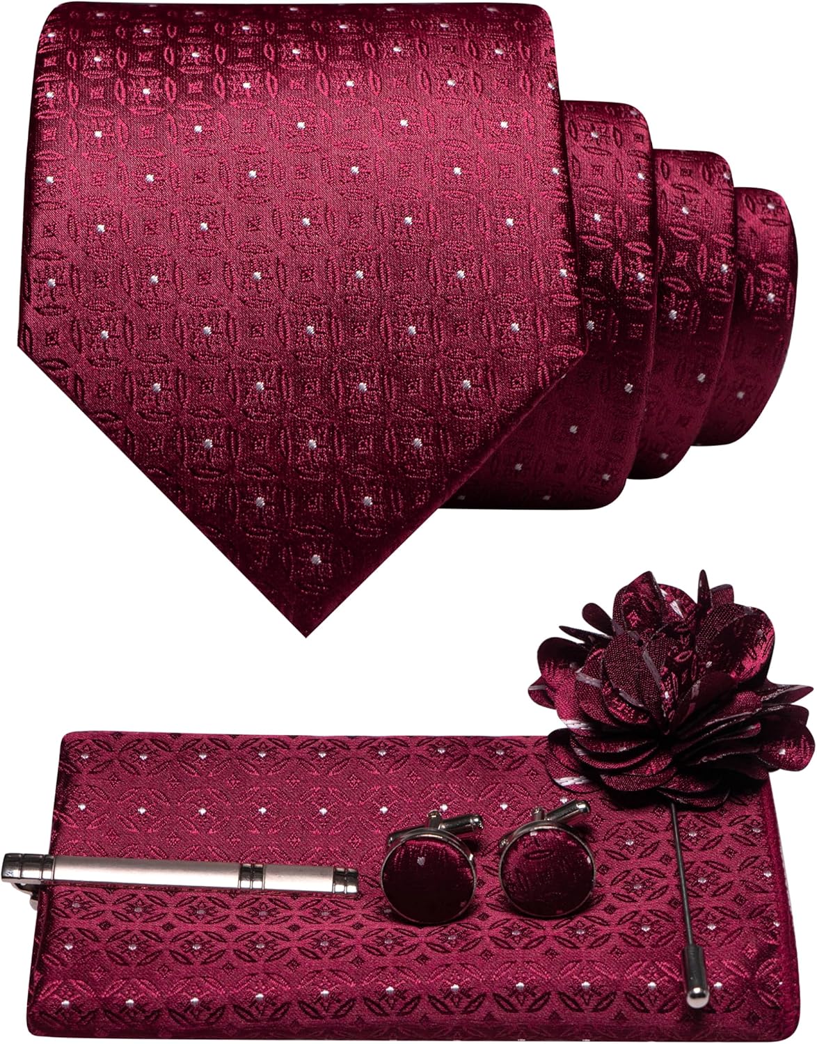 5PCS Men's Tie Set with Pocket - đánh giá và giá Pocket Square Set