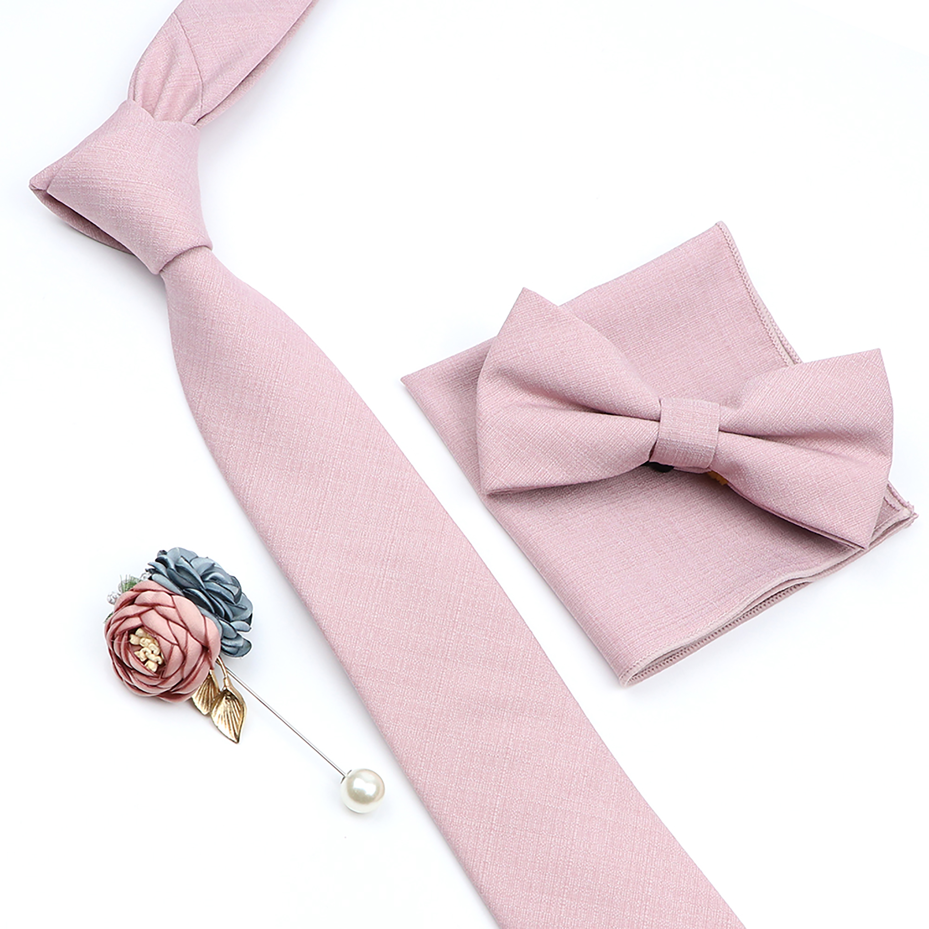 Beautiful Solid Color Tie Broo - đánh giá và giá Skinny Tie Men