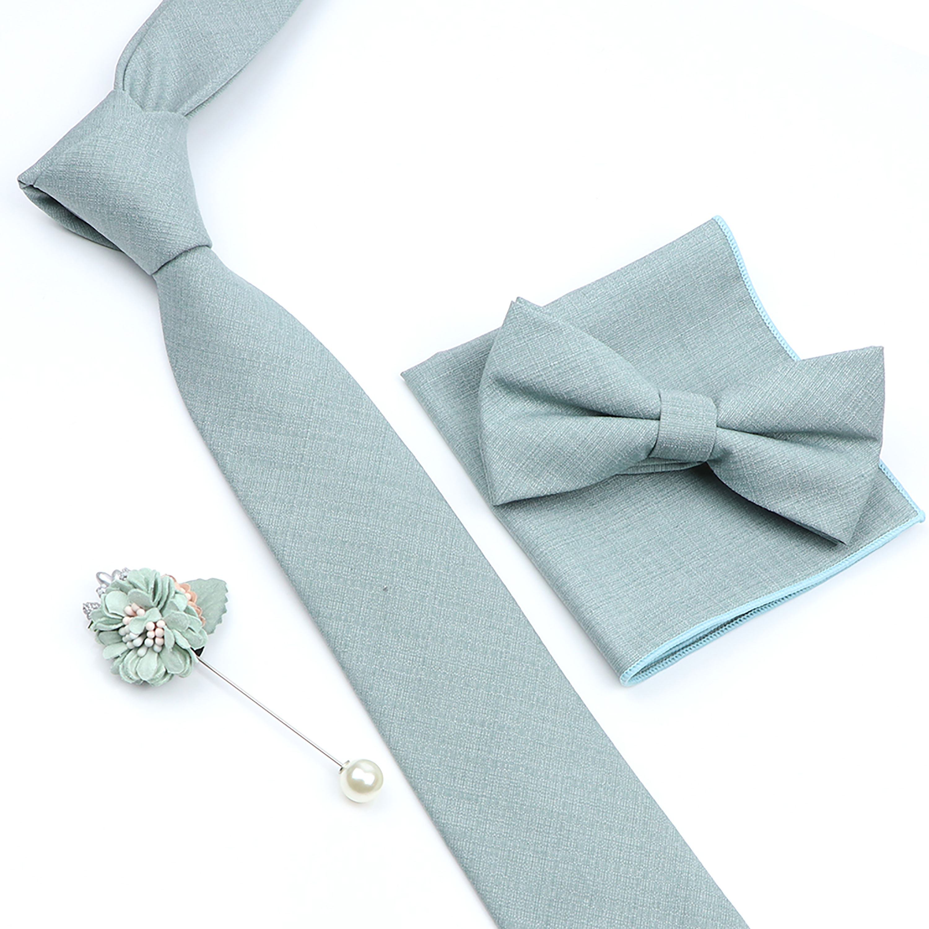 Beautiful Solid Color Tie Broo - đánh giá và giá Skinny Tie Men