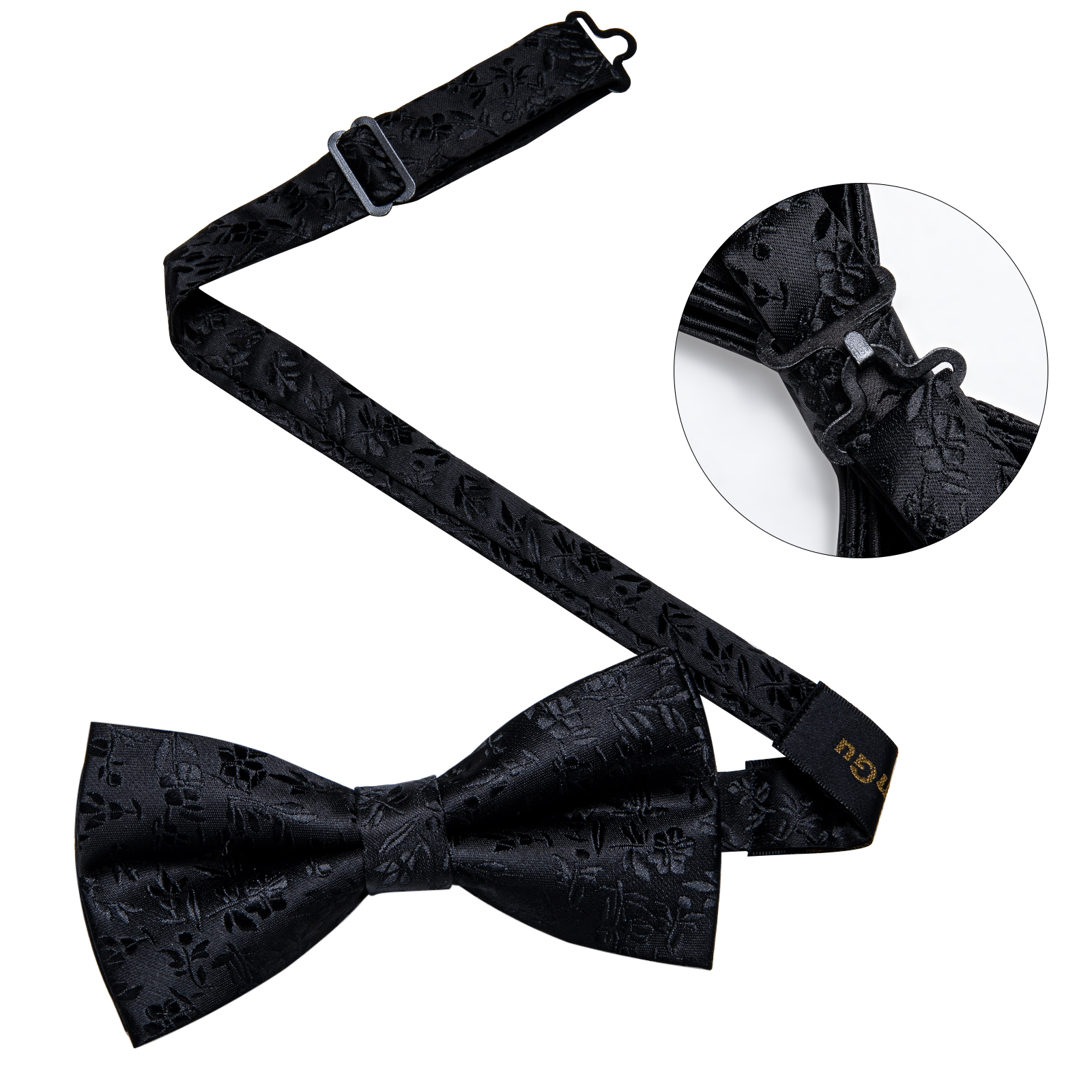 4Pcs Black Solid Floral Men's  - đánh giá và giá Bow Tie Pre Tied