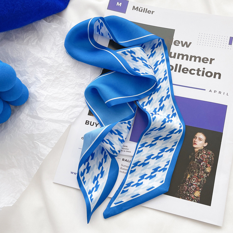 Klein blue silk scarf new chec - đánh giá và giá Silk Tie Striped