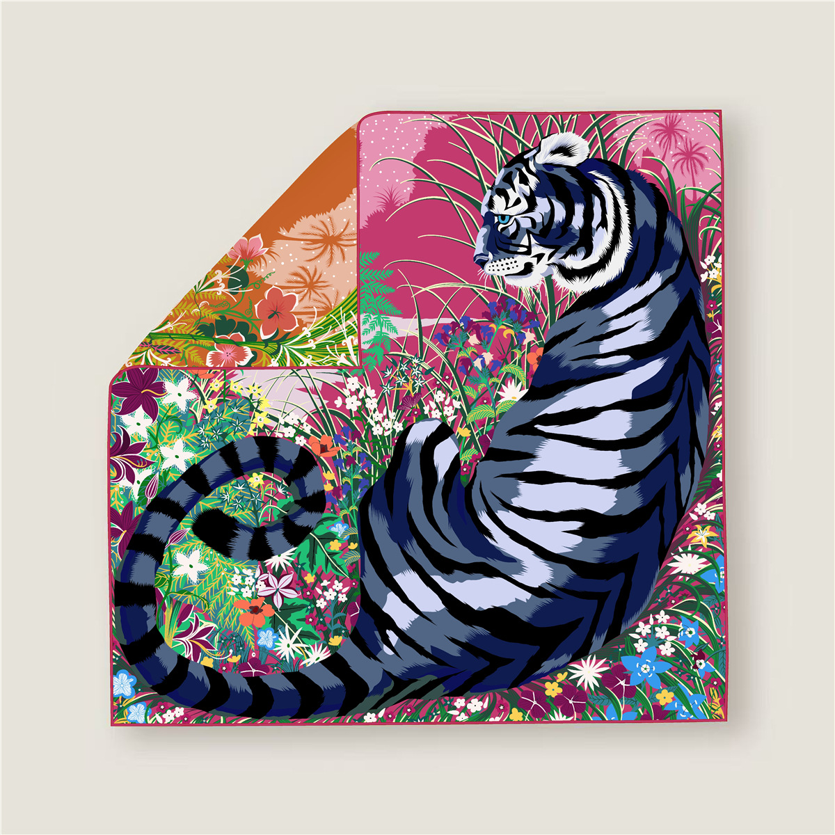 70CM Curled Edge Twill Silk Sq - đánh giá và giá Scarf Silk Square